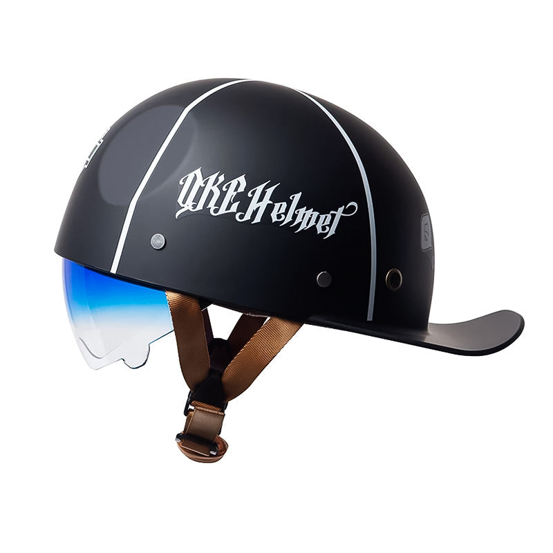 Motorradhelm im Vintage-Baseballkappe-Stil