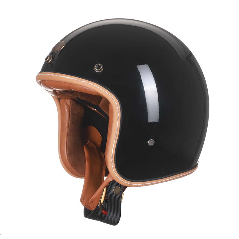 Vintage-Motorradhelm mit Offenem Gesicht