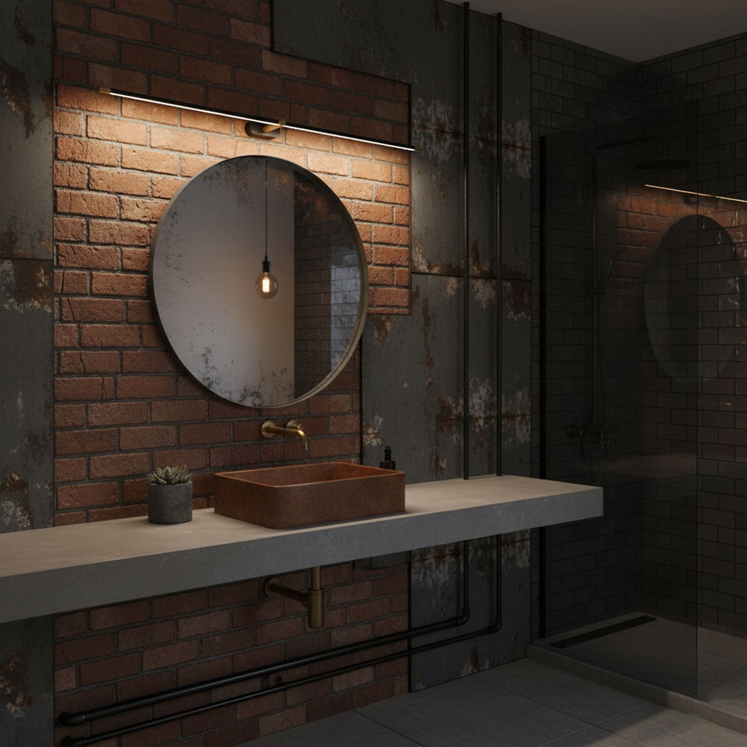 Minimalistische Lineare Wandleuchte