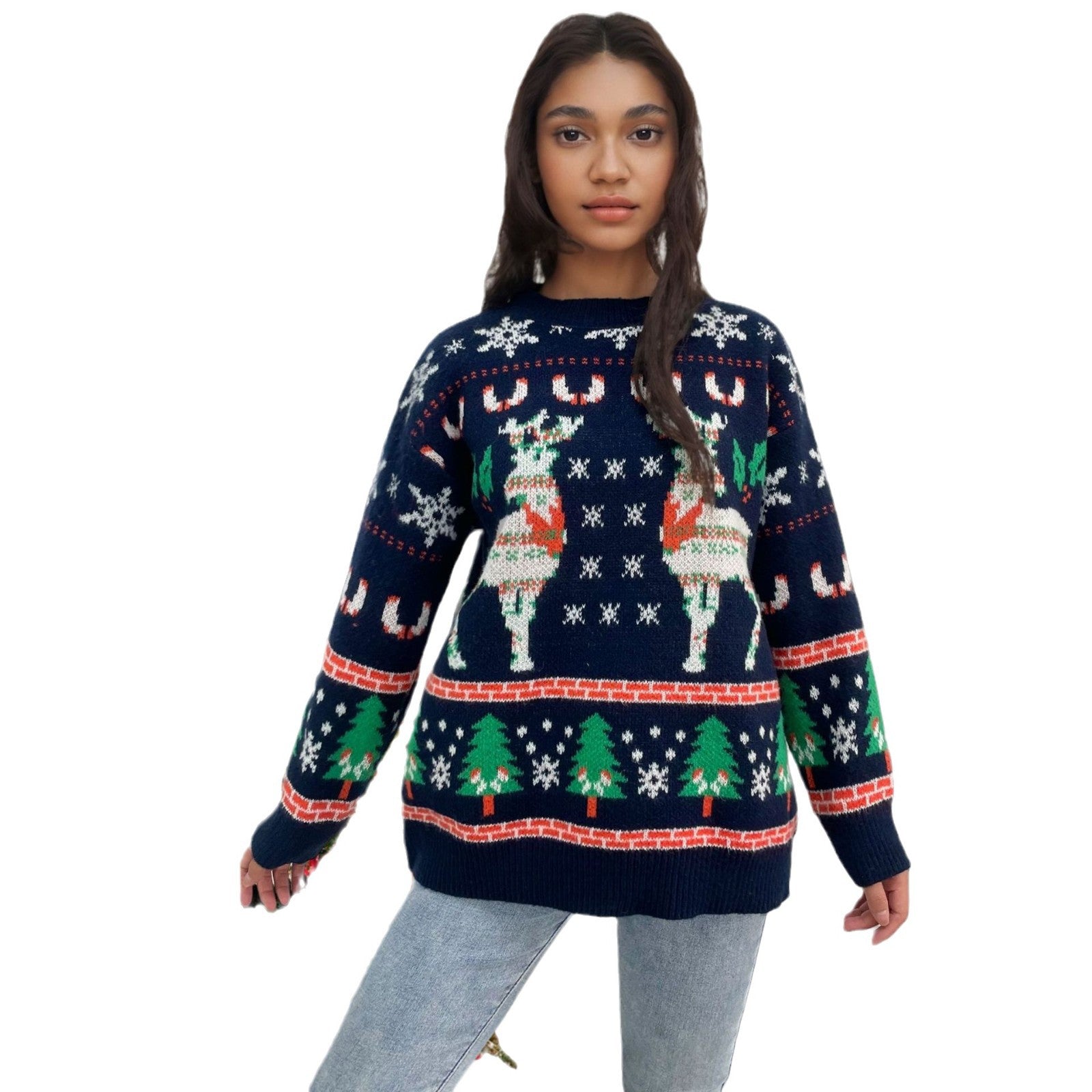 Gestrickt Weihnachtspullover Damen | Winter
