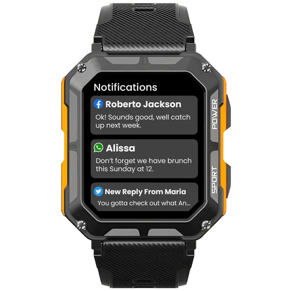 Robuste Smartwatch für Herren mit Fitness-Tracker