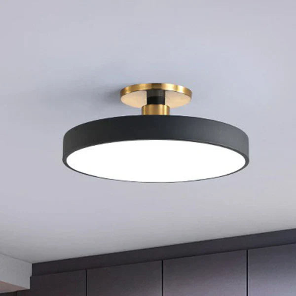 Moderne Runde LED-Deckenleuchte mit Bündiger Montage