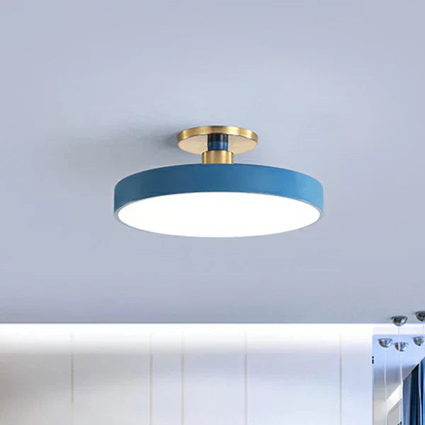 Moderne Runde LED-Deckenleuchte mit Bündiger Montage