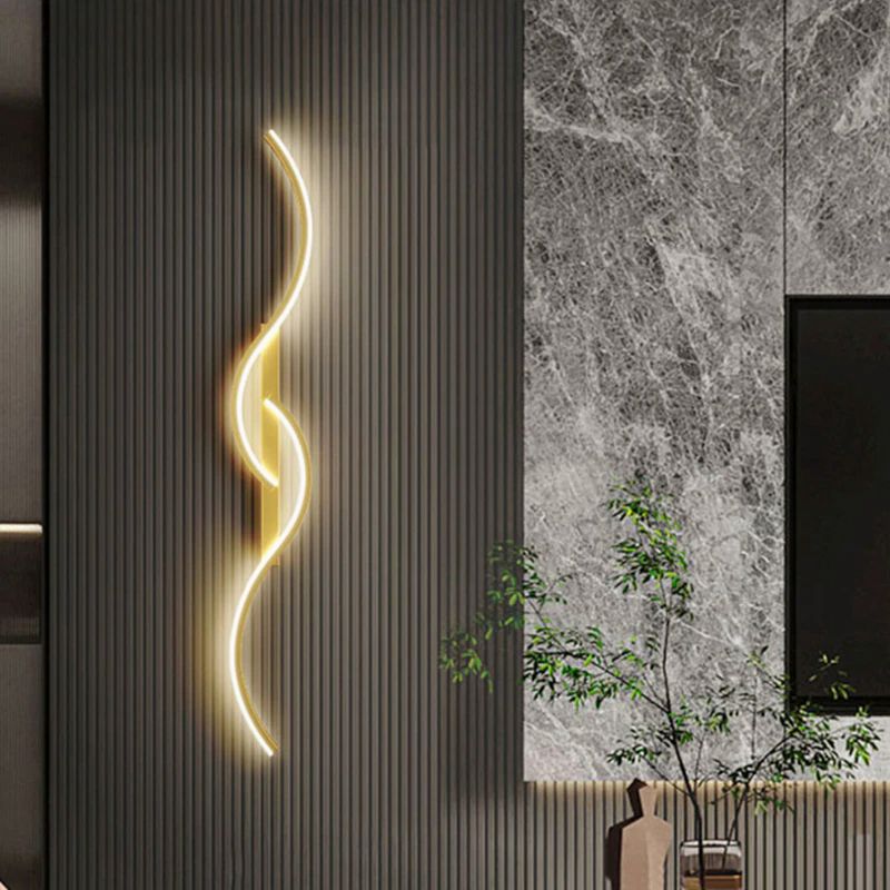 Kreative S-förmige LED-Wandleuchte für Modernes Heiminterieur