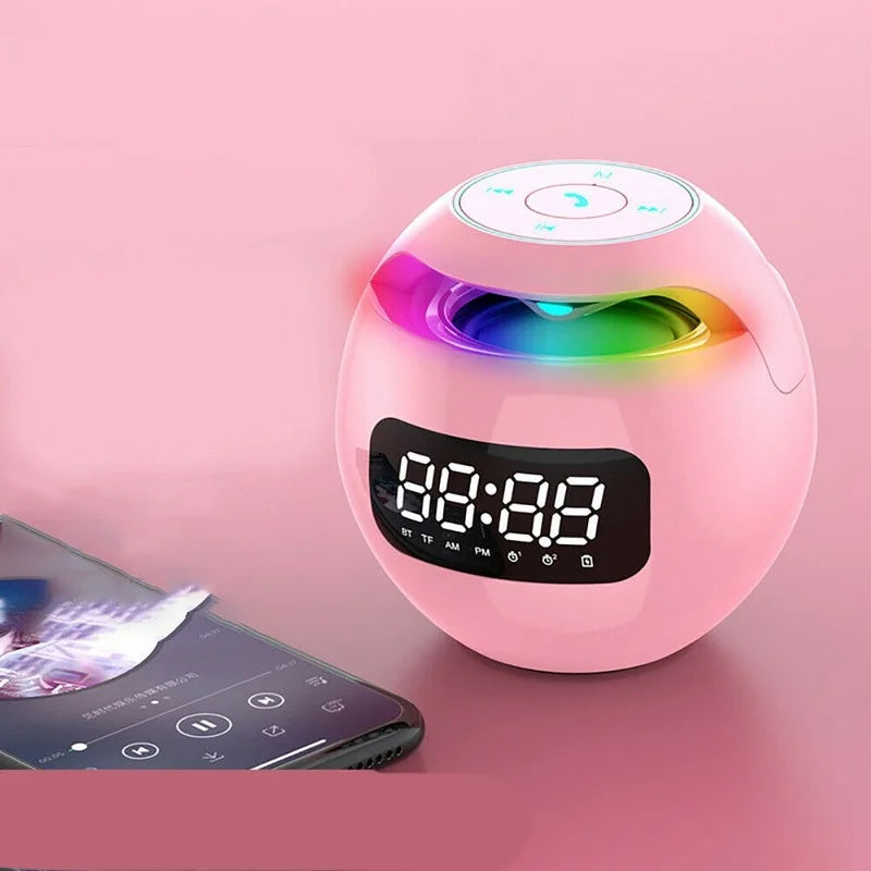 Digitaler LED-Wecker mit Bluetooth-Lautsprecher und Buntem Nachtlicht