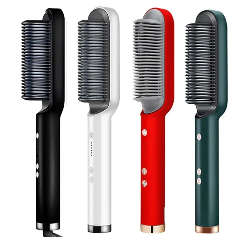 2-in-1 Locken- und Glättbürste mit 5 Temperatureinstellungen