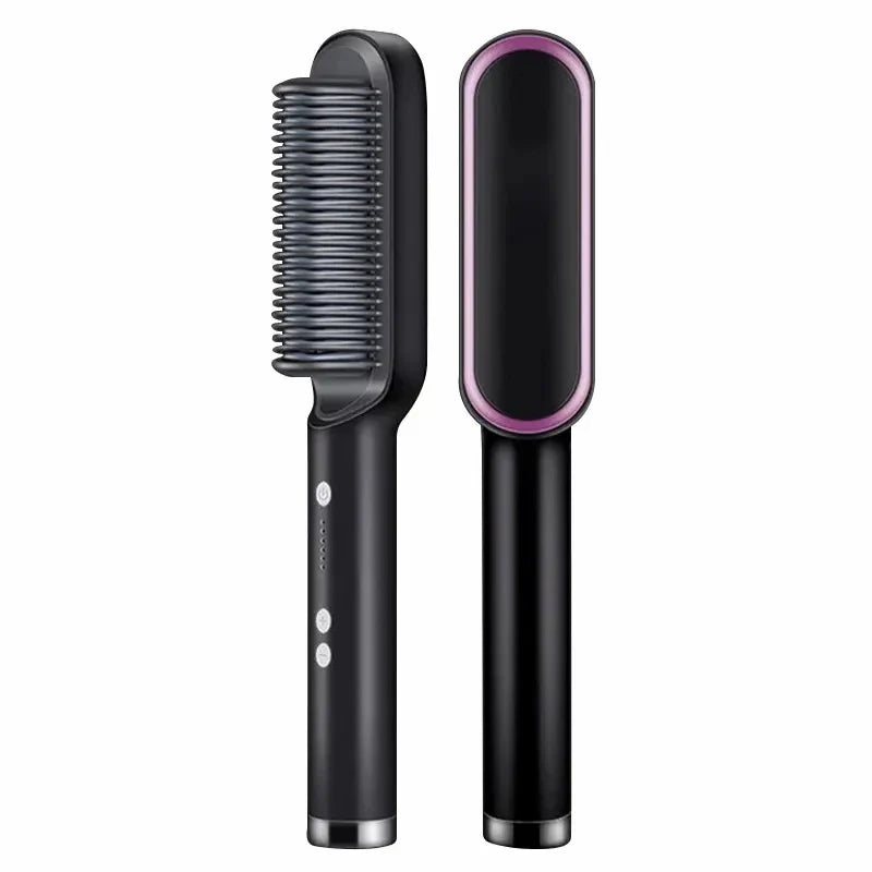 2-in-1 Locken- und Glättbürste mit 5 Temperatureinstellungen