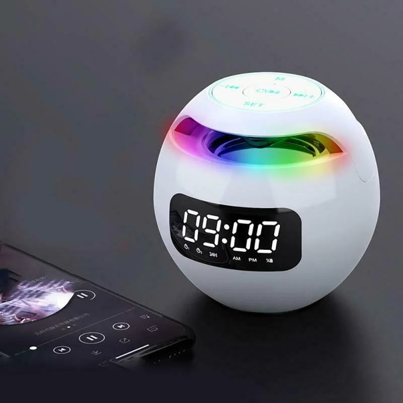 Digitaler LED-Wecker mit Bluetooth-Lautsprecher und Buntem Nachtlicht
