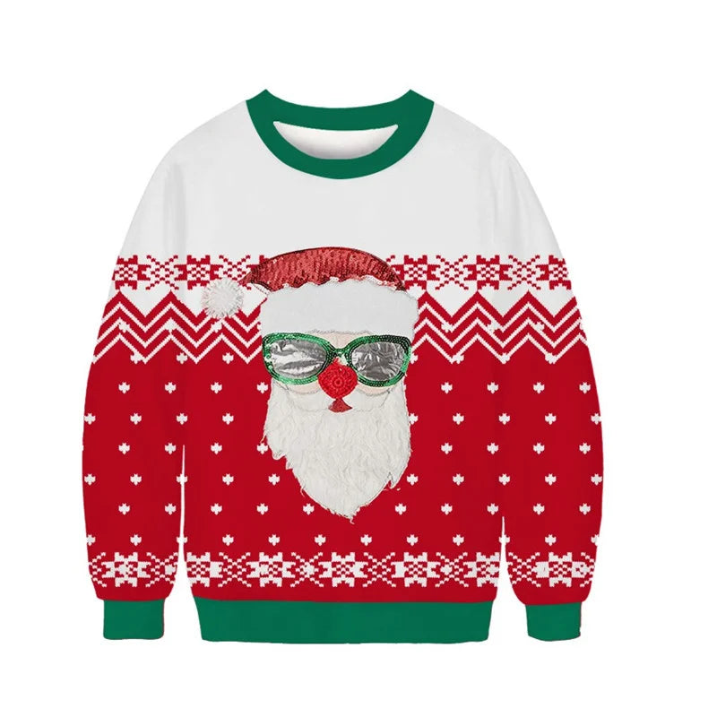 Warme Weihnachtpullover Unisex |  3D Gedruckt