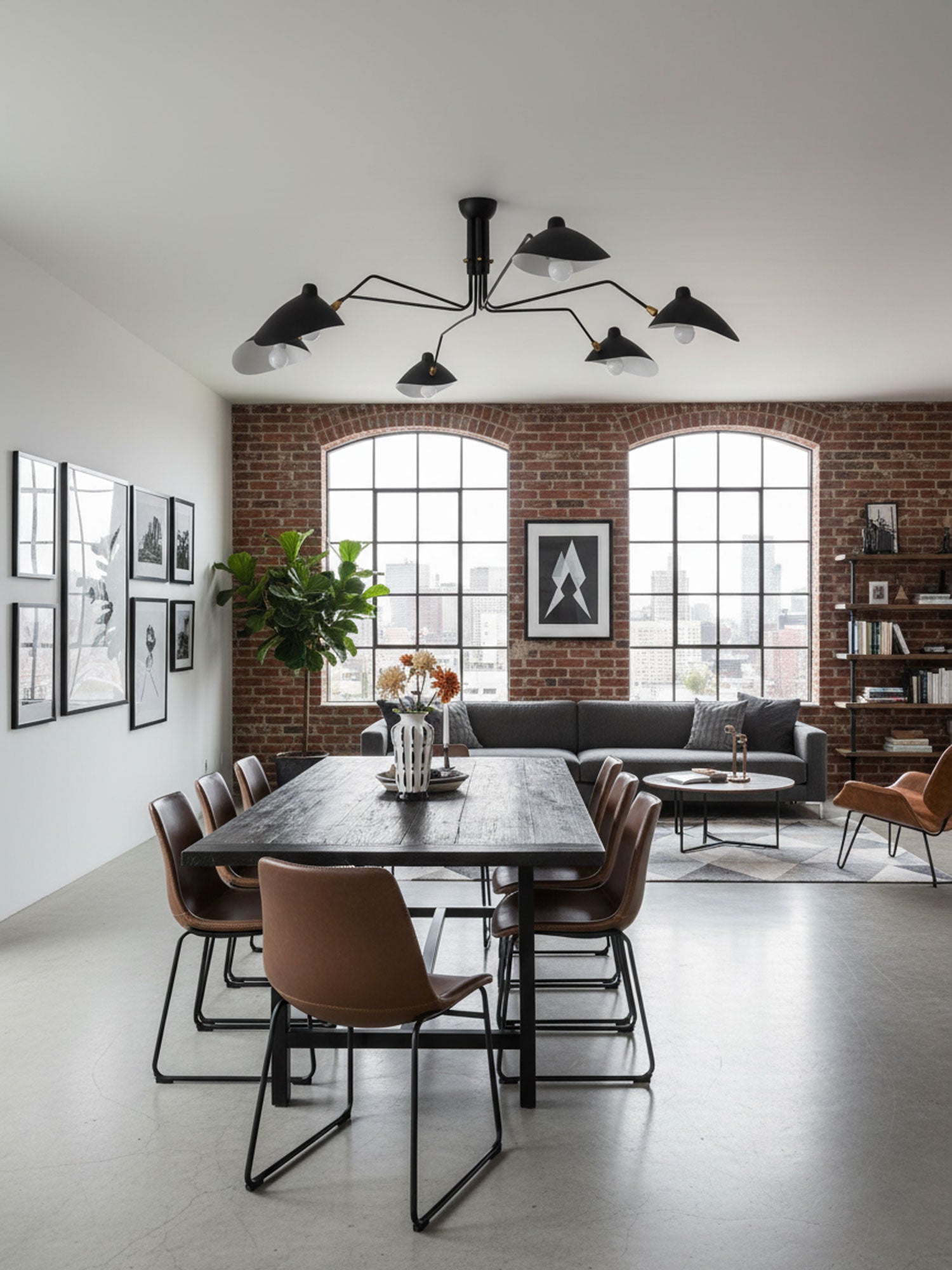 Dreiflammige Retro Deckenleuchte