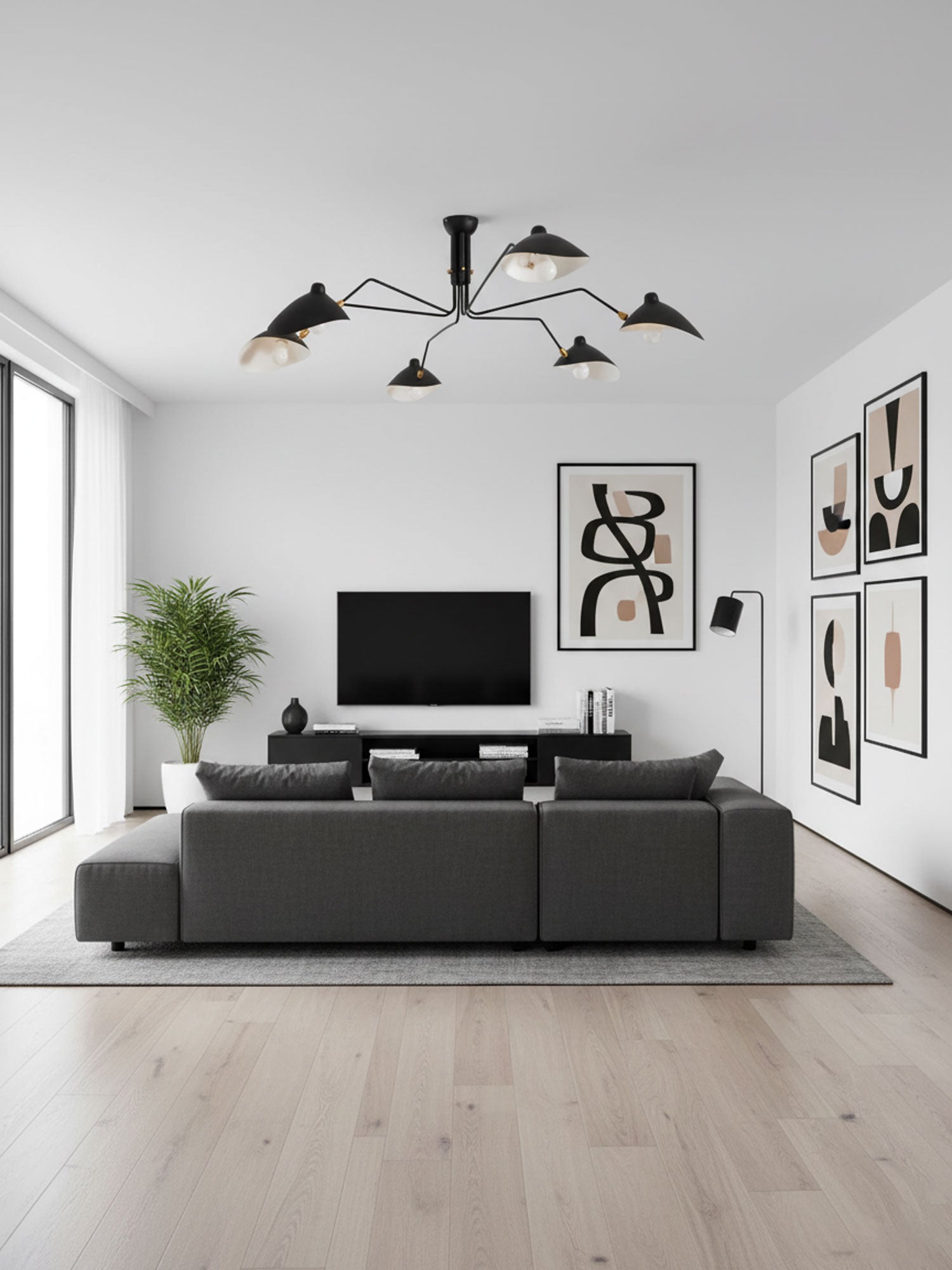 Dreiflammige Retro Deckenleuchte