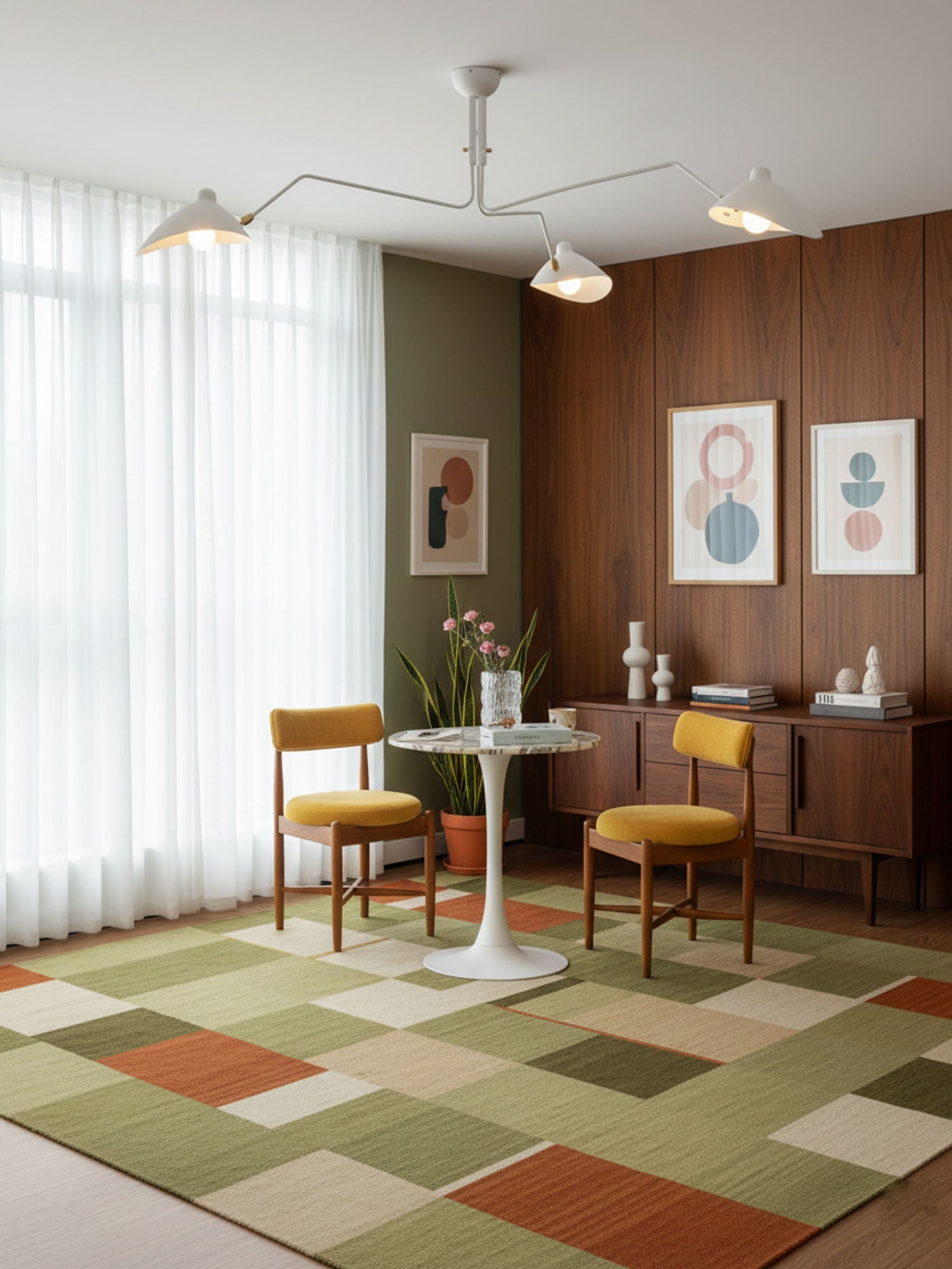 Dreiflammige Retro Deckenleuchte