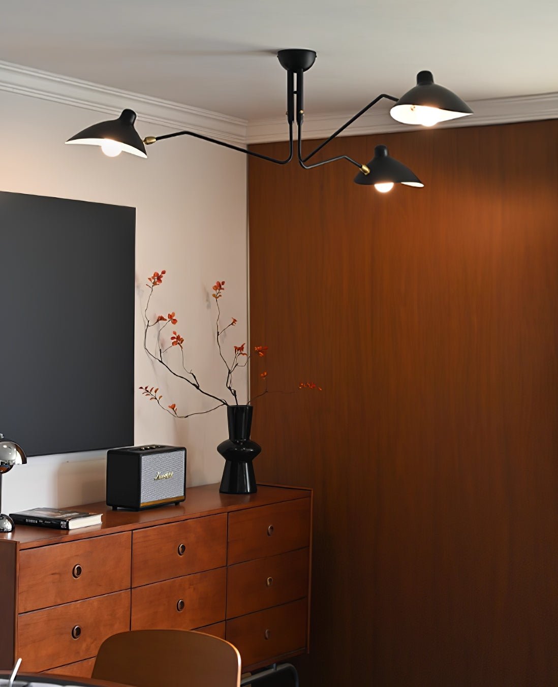 Dreiflammige Retro Deckenleuchte