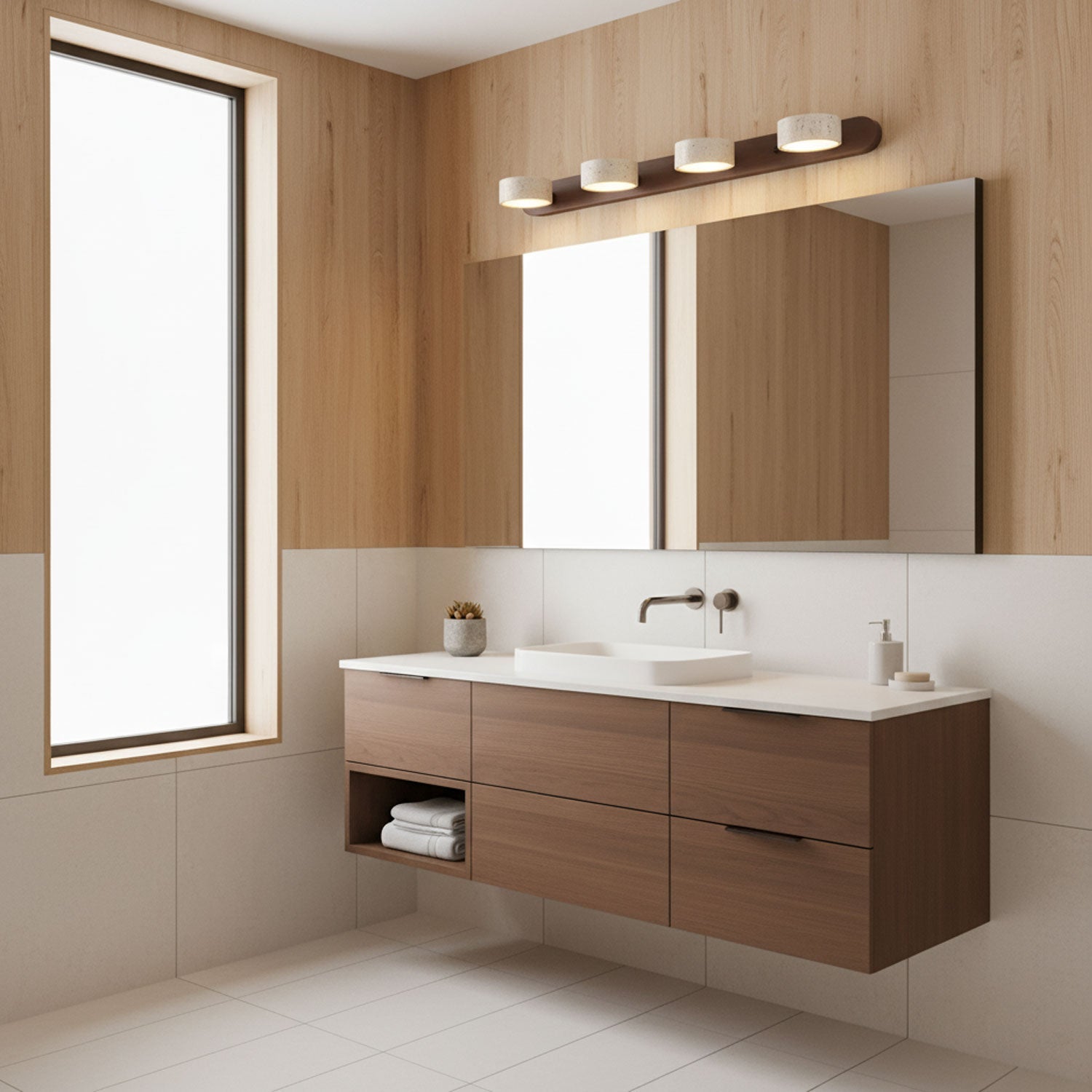 Moderne Duo Wandleuchte für Waschtische