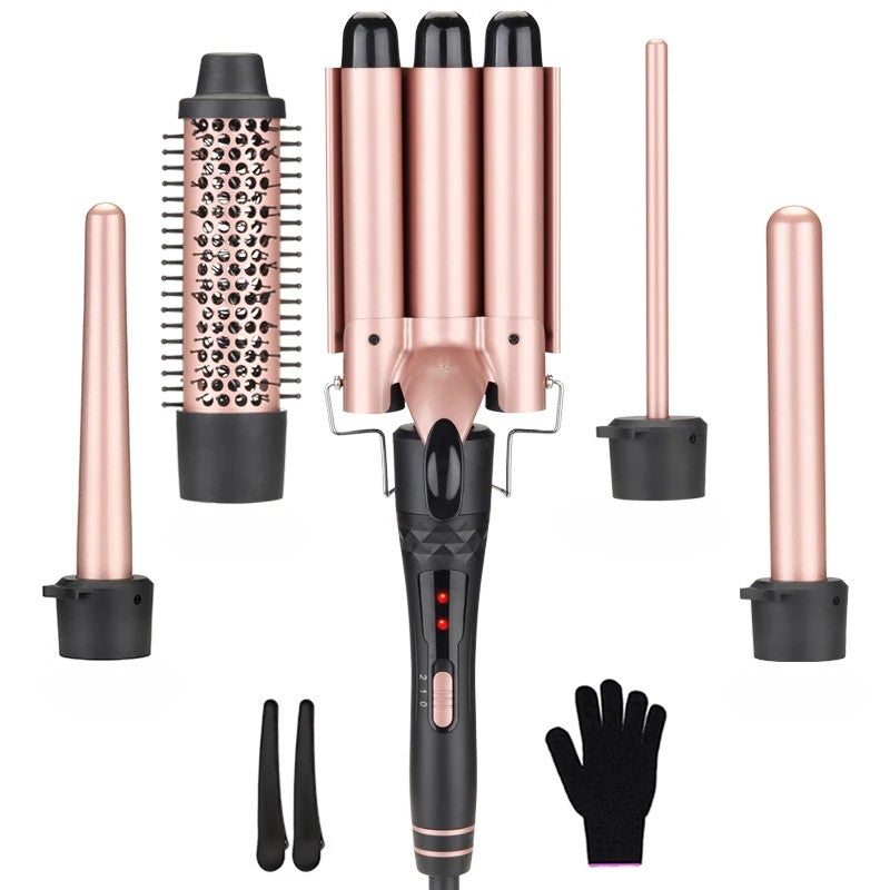 Austauschbares 5 in 1 Lockenstab Set