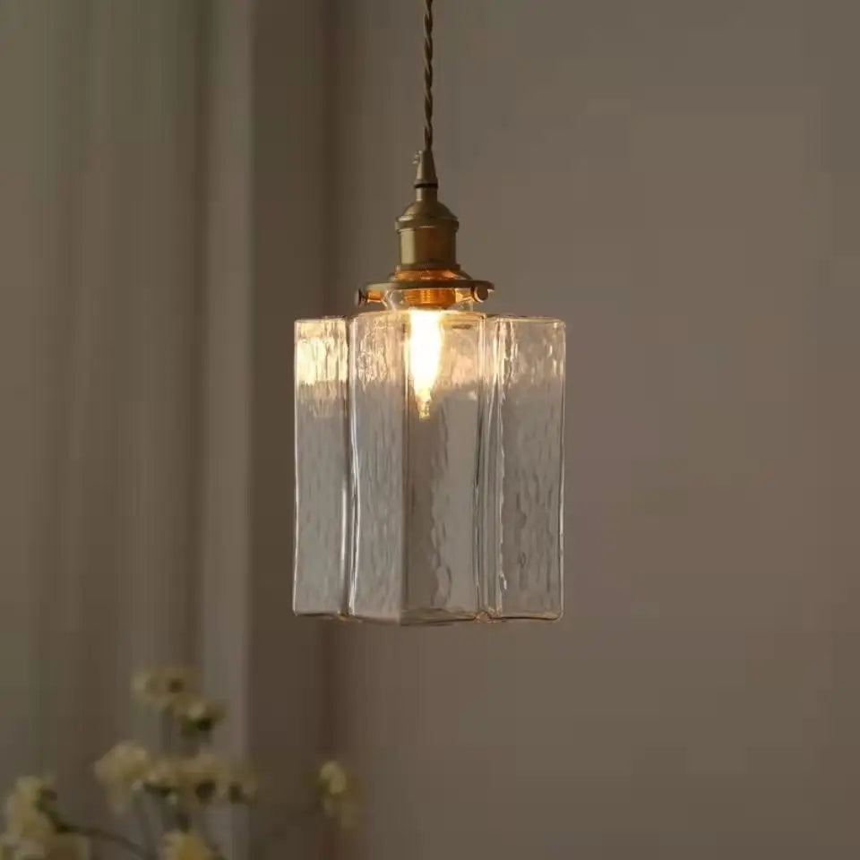LumoLights - Vintage Glas Pendelleuchte im rustikalen Design für Wohnzimmer & Esszimmer