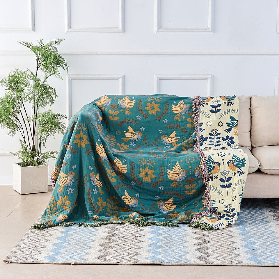 Boho Große Sofa Überwurfdecke mit Quasten