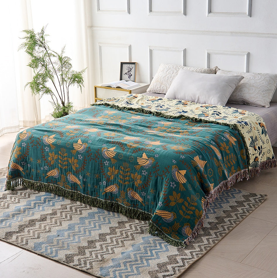 Boho Große Sofa Überwurfdecke mit Quasten