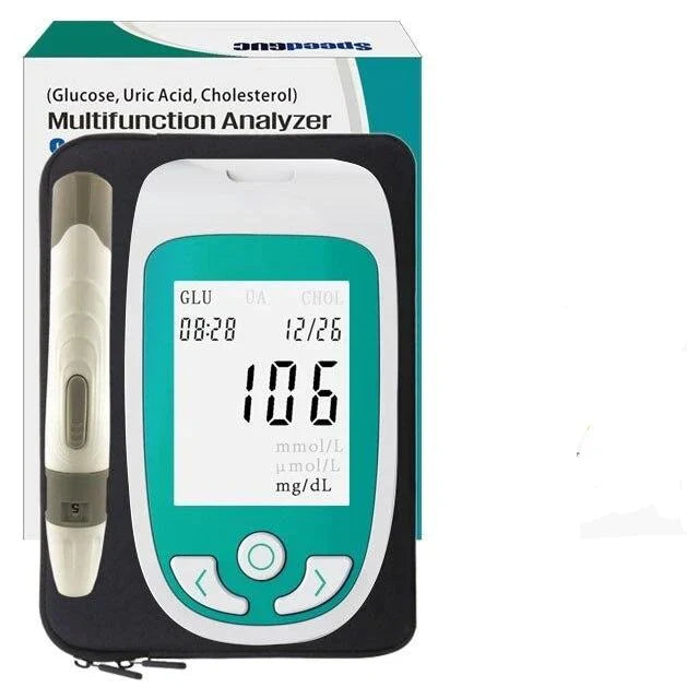 Multifunktions-Testkit für Blutzucker, Harnsäure und Cholesterin