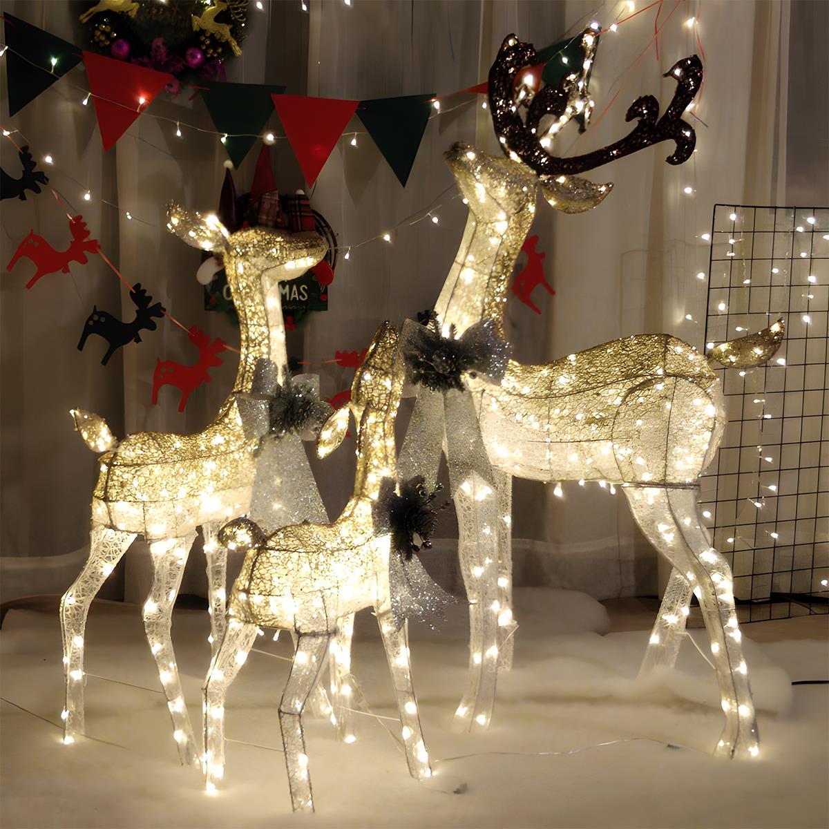 Weihnachts-Rentier-Lichtdekorationen
