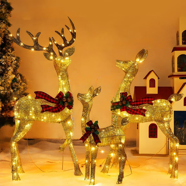 Weihnachts-Rentier-Lichtdekorationen
