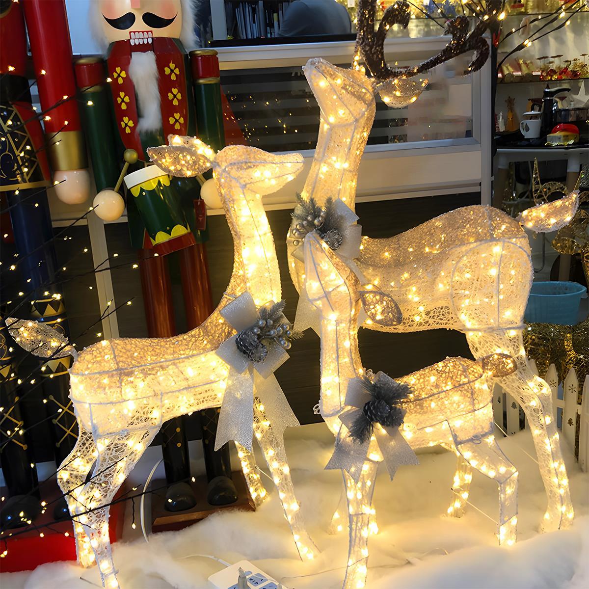 Weihnachts-Rentier-Lichtdekorationen
