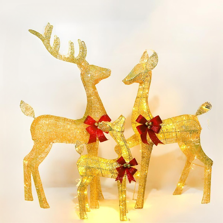 Weihnachts-Rentier-Lichtdekorationen