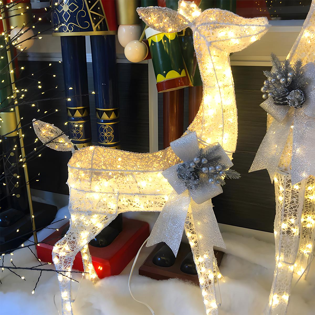Weihnachts-Rentier-Lichtdekorationen
