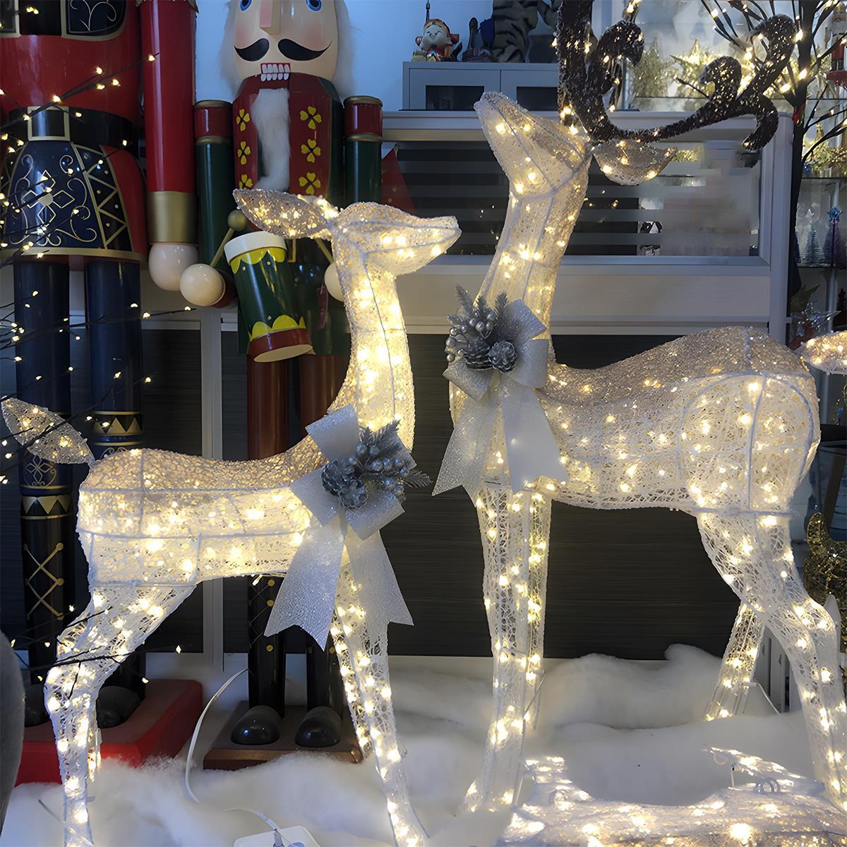 Weihnachts-Rentier-Lichtdekorationen