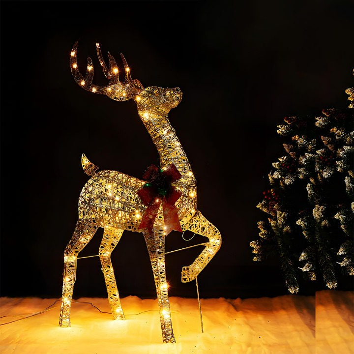 Weihnachts-Rentier-Lichtdekorationen