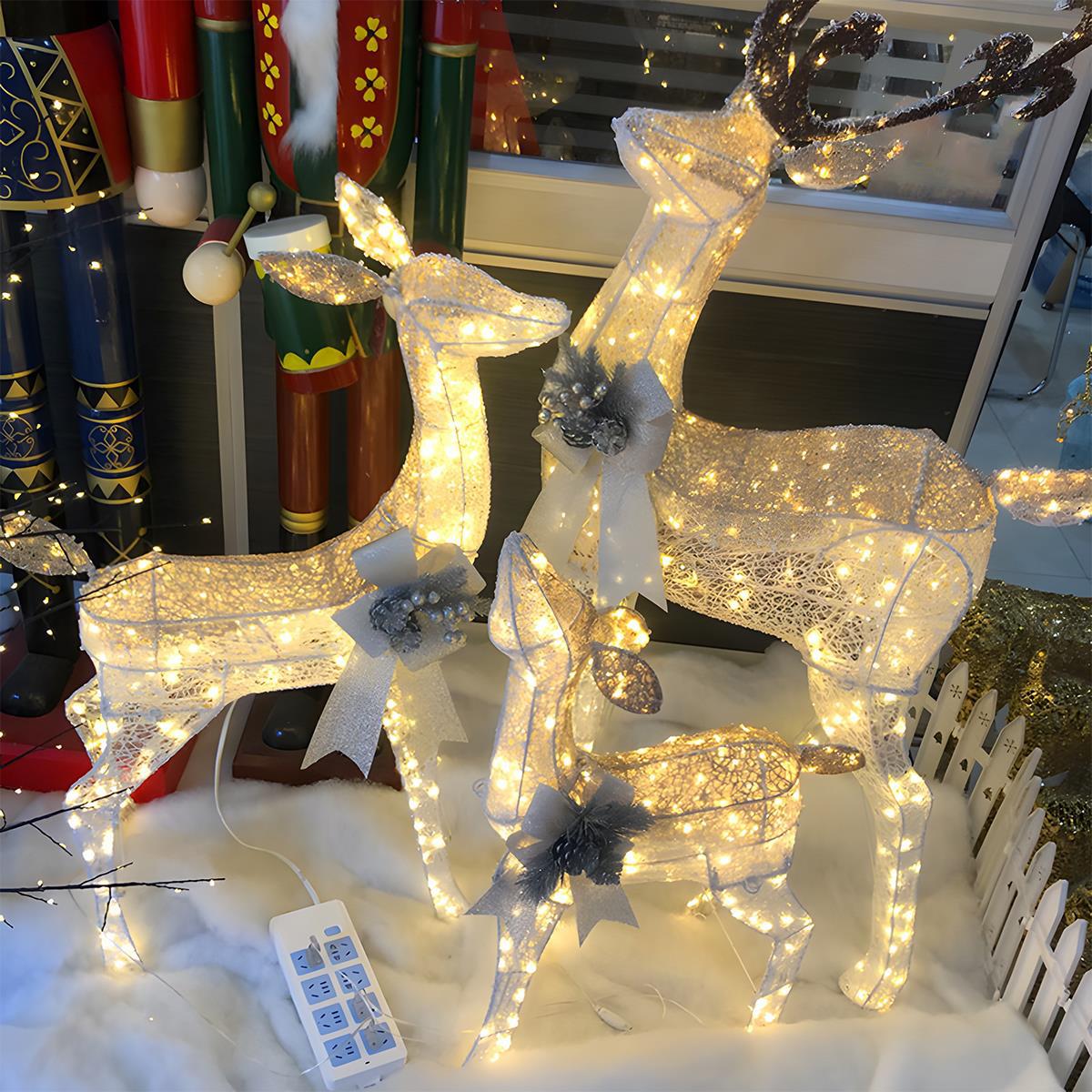 Weihnachts-Rentier-Lichtdekorationen