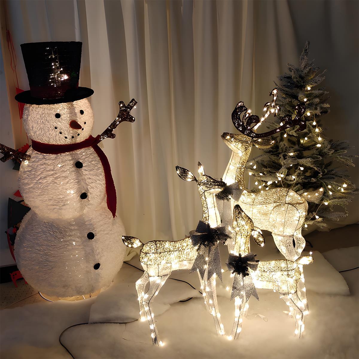 Weihnachts-Rentier-Lichtdekorationen