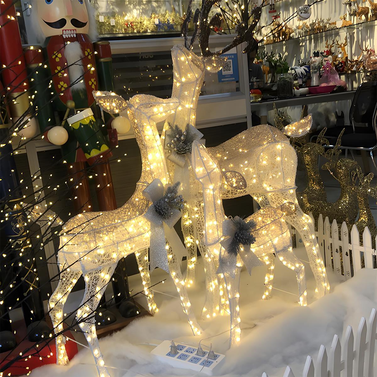 Weihnachts-Rentier-Lichtdekorationen