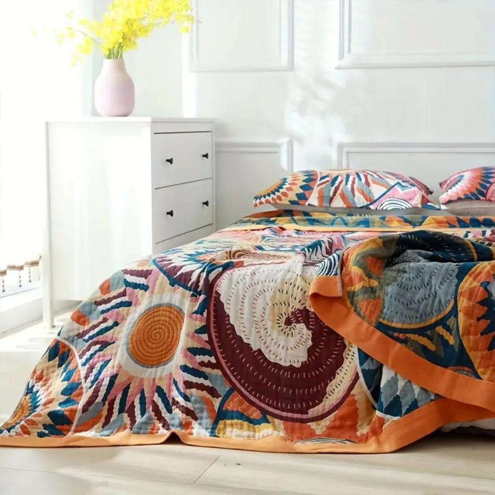 Große Wende-Decke im Boho-Stil