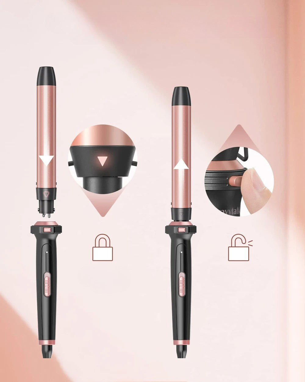 5-in-1 Haarwickler mit Austauschbaren Aufsätzen