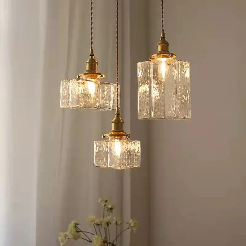 LumoLights - Vintage Glas Pendelleuchte im rustikalen Design für Wohnzimmer & Esszimmer