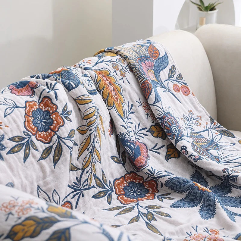 Leichte Boho-Sofa Überwurfdecke