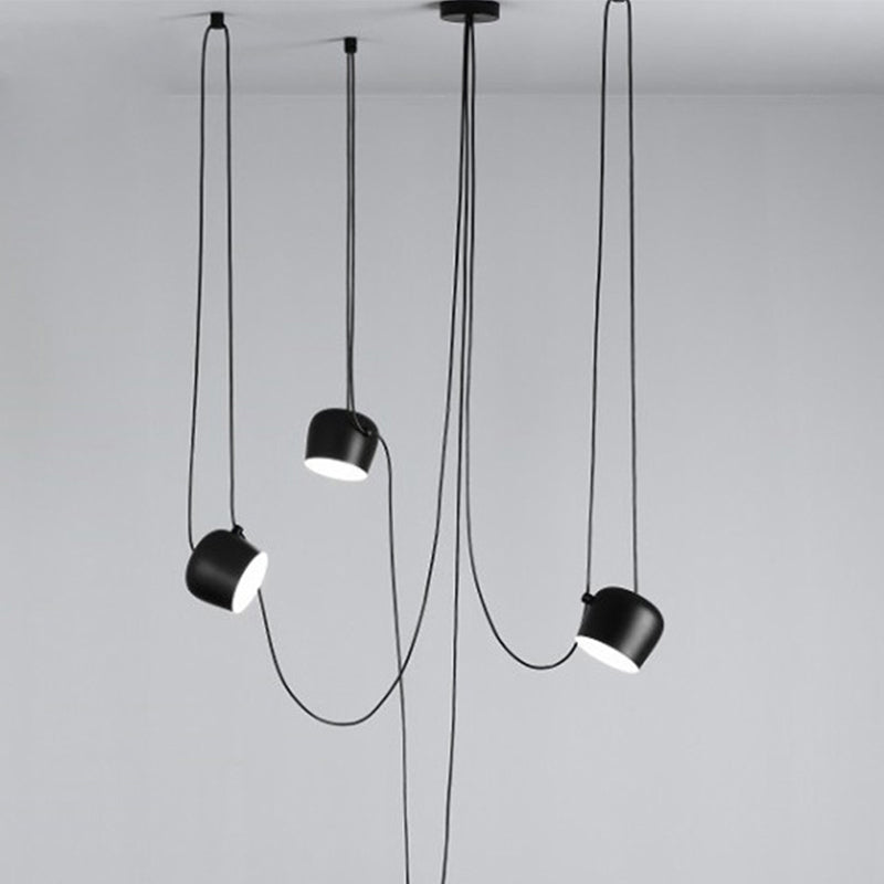 Moderne Industrielle Pendelleuchte in Schwarz und Weiß