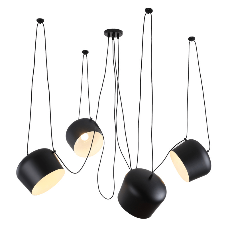 Moderne Industrielle Pendelleuchte in Schwarz und Weiß