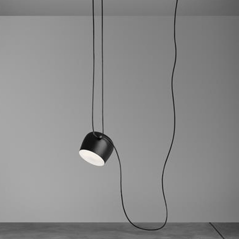Moderne Industrielle Pendelleuchte in Schwarz und Weiß
