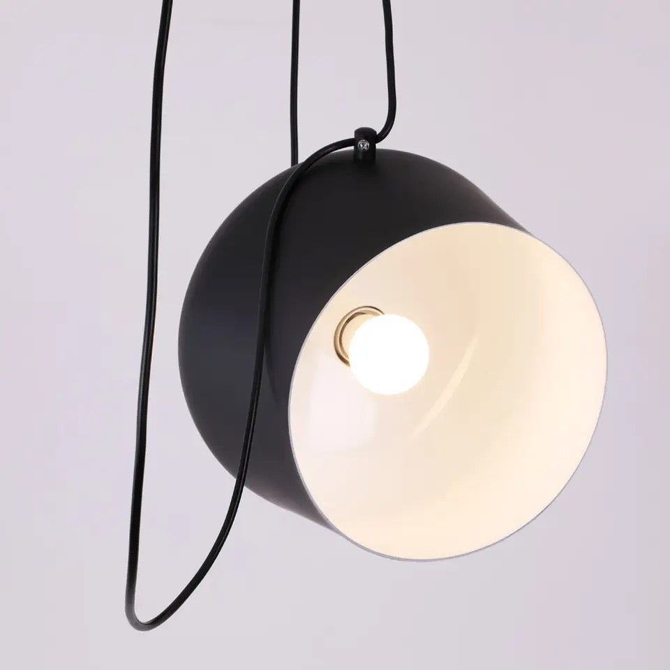 Moderne Industrielle Pendelleuchte in Schwarz und Weiß