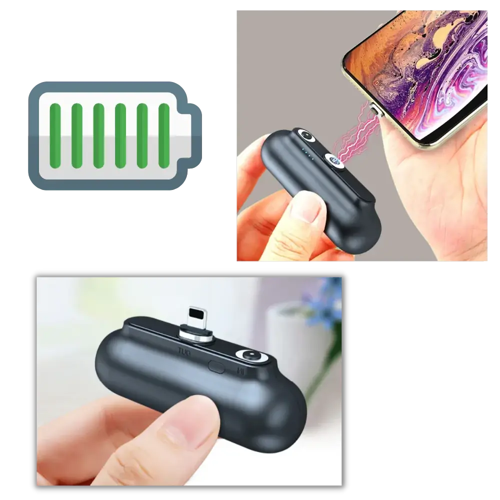 Mini-Powerbank mit Austauschbaren Anschlüssen