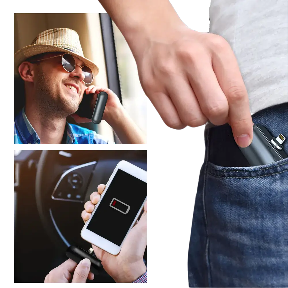 Mini-Powerbank mit Austauschbaren Anschlüssen