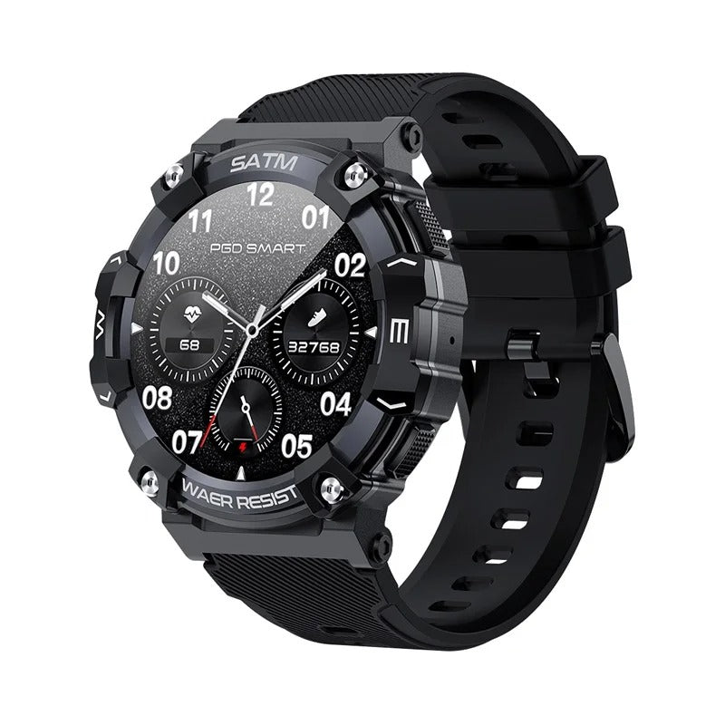 Taktische Smartwatch mit Herzfrequenz- und Blutdruckmessgerät