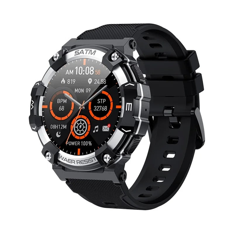 Taktische Smartwatch mit Herzfrequenz- und Blutdruckmessgerät