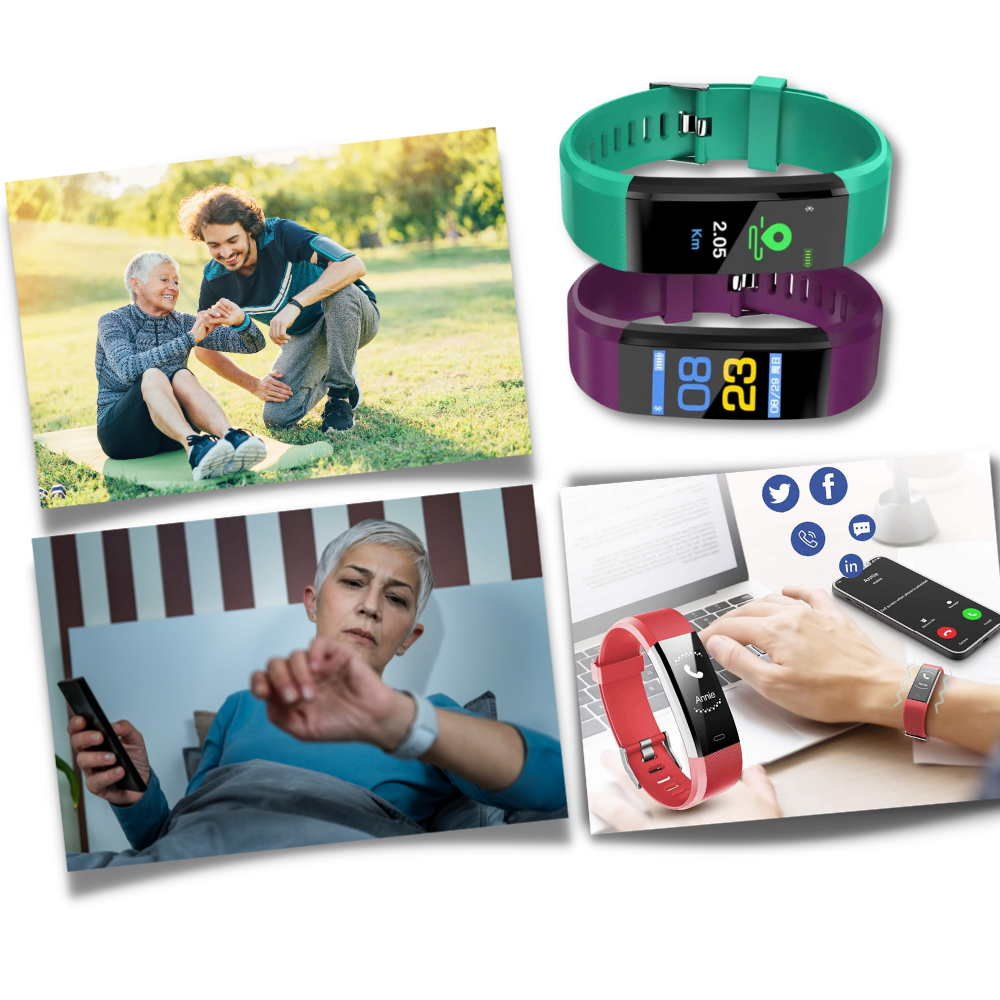 Sport-Smartwatch mit Schrittzähler und Bluetooth-Konnektivität