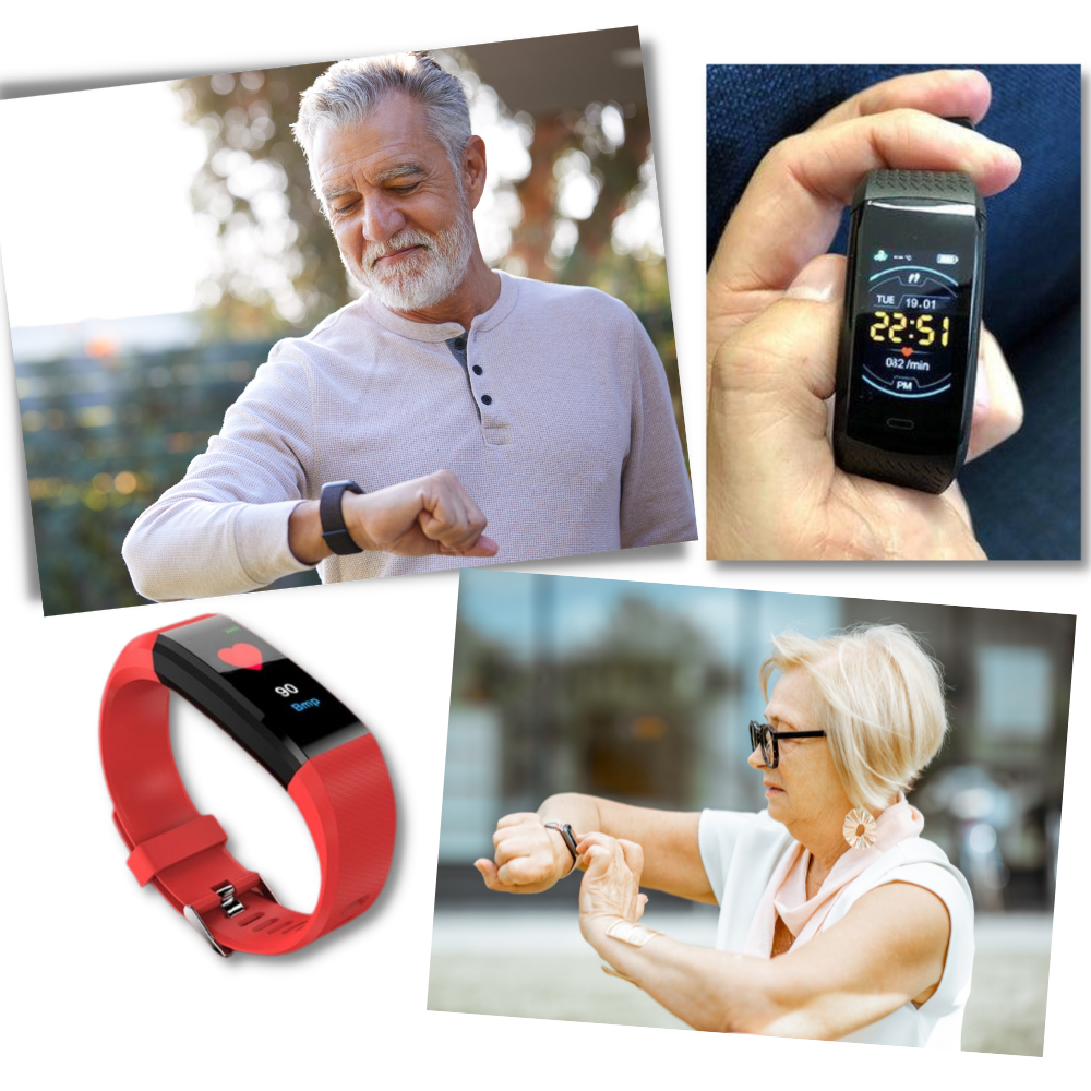 Sport-Smartwatch mit Schrittzähler und Bluetooth-Konnektivität