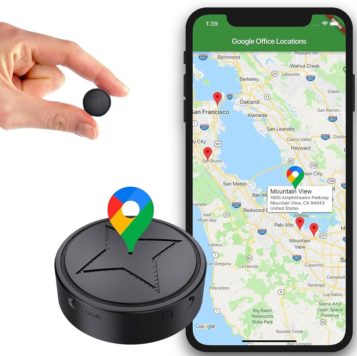 Magnetisches GPS-Tracker-Echtzeit-Ortungsgerät