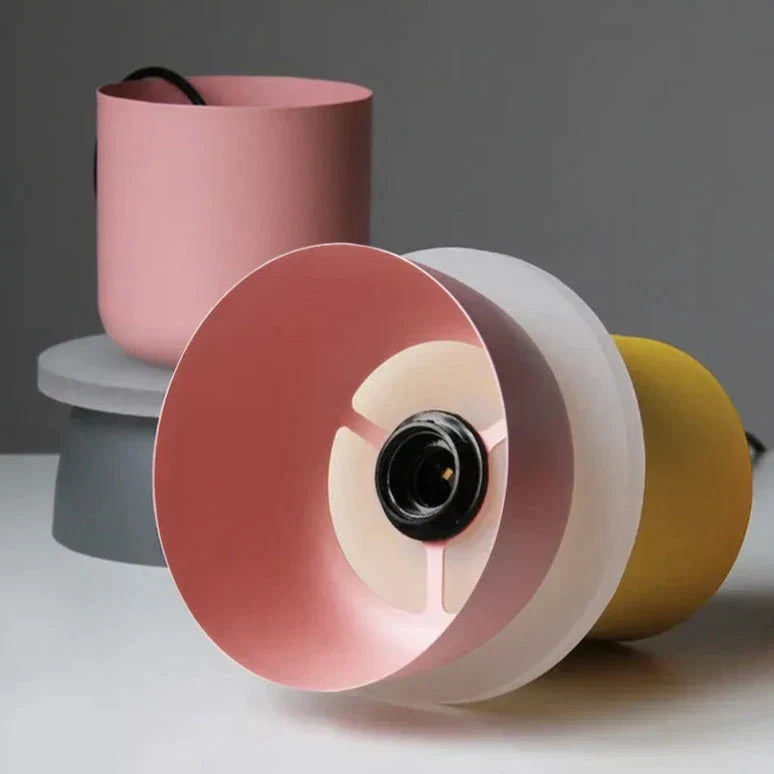 Moderne Bunte Pendelleuchte mit Schale Schirm