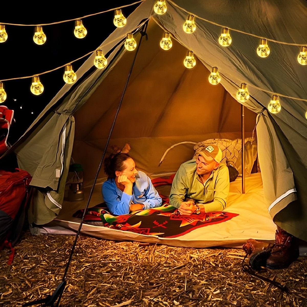 Solarbetriebene Weihnachts lichter für den Außenbereich mit 20 LED-Birnen